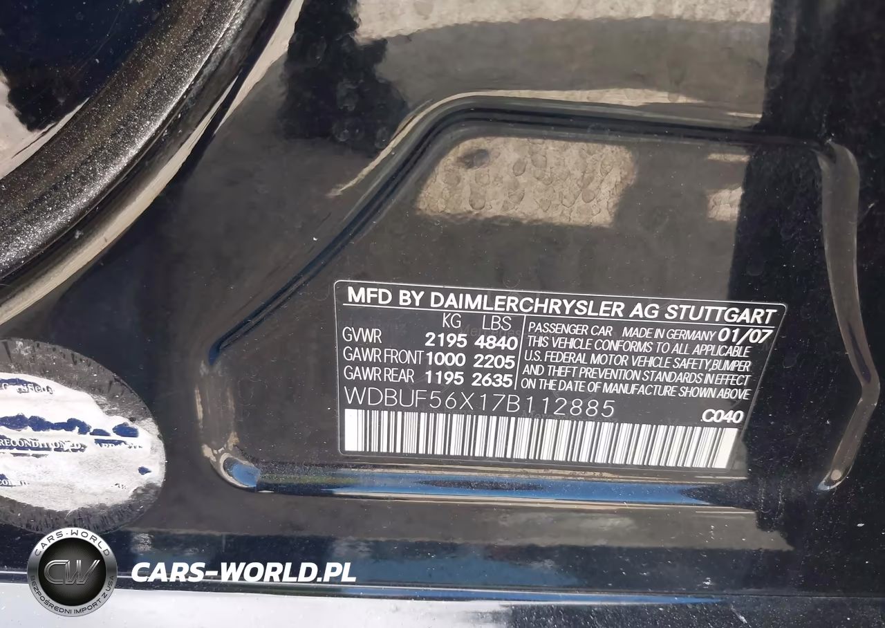 2007 Mercedes-Benz E 350 VIN:WDBUF56X17B112885 - 9