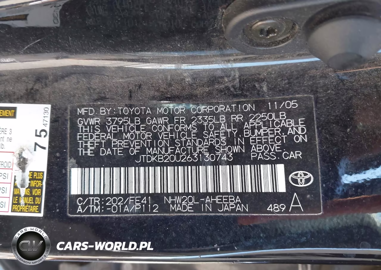 2006 Toyota Prius VIN:JTDKB20U263130743 - 9