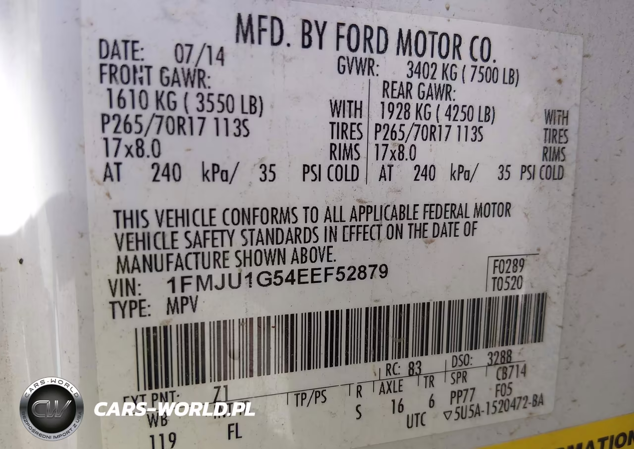 2014 Ford Expedition Xl VIN:1FMJU1G54EEF52879 - 9
