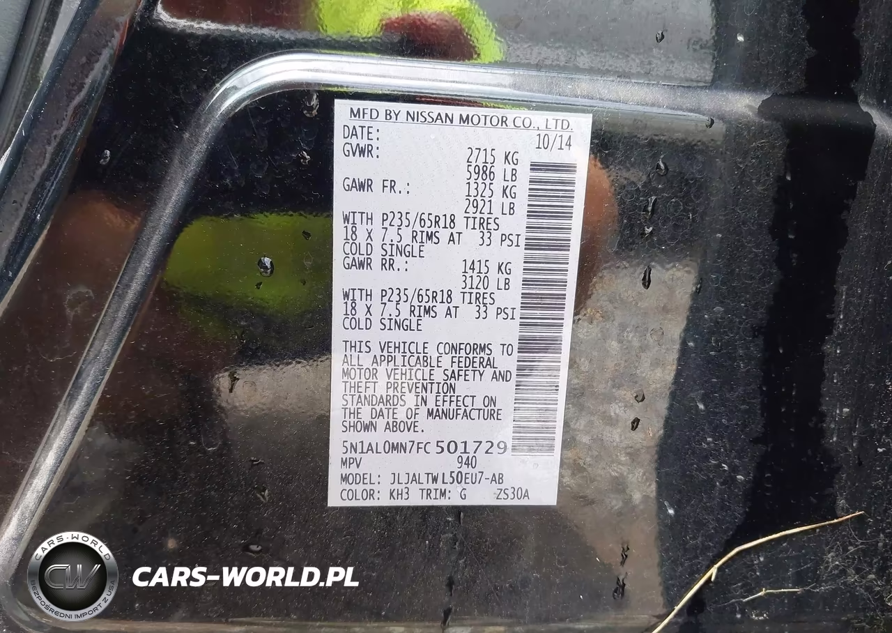 2015 Infiniti Qx60 VIN:5N1AL0MN7FC501729 - 9