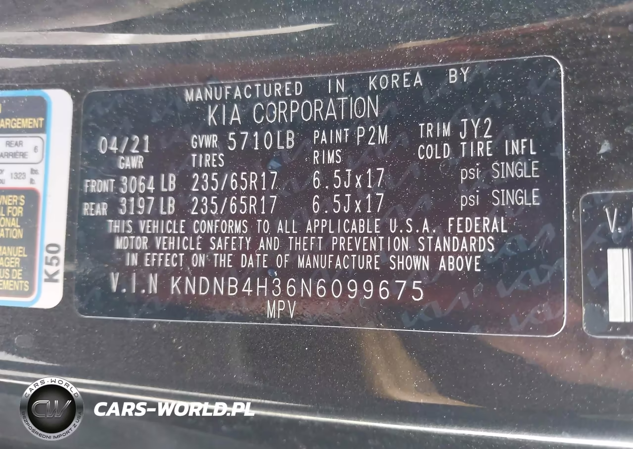 2022 Kia Carnival Mpv Lx Seat Package VIN:KNDNB4H36N6099675 - 9