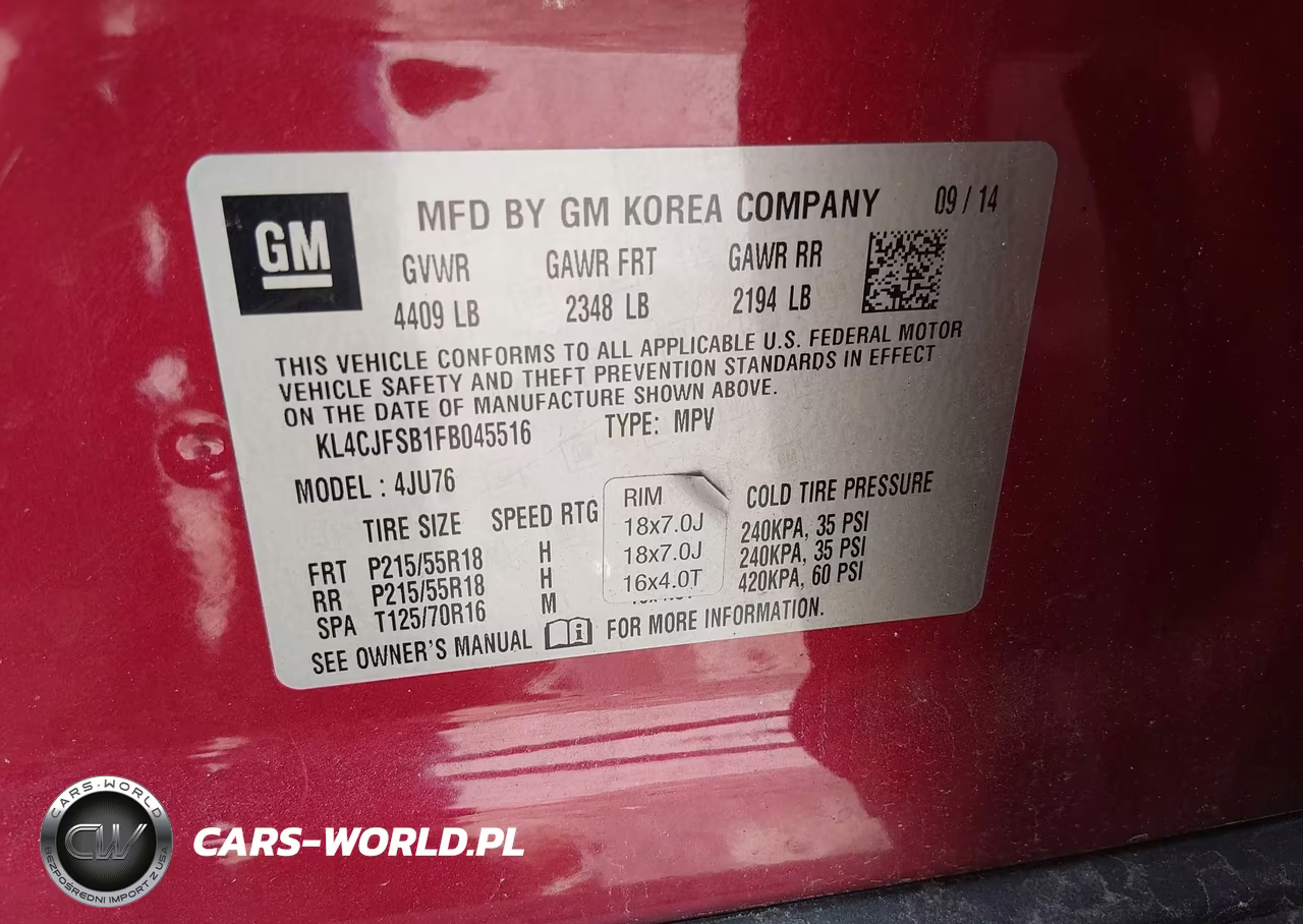 2015 Buick Encore Convenience VIN:KL4CJFSB1FB045516 - 9
