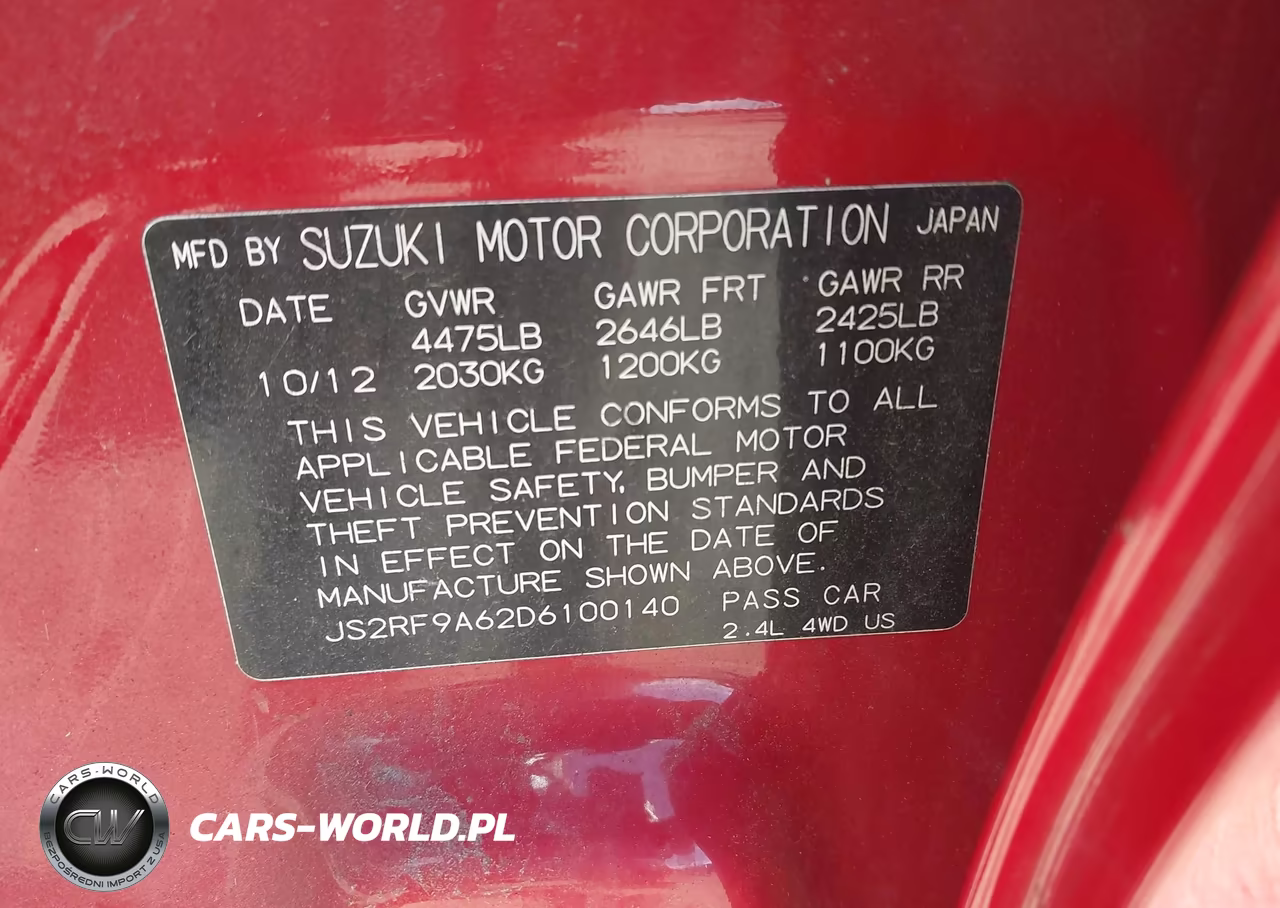 2013 Suzuki Kizashi Sport Gts VIN:JS2RF9A62D6100140 - 9