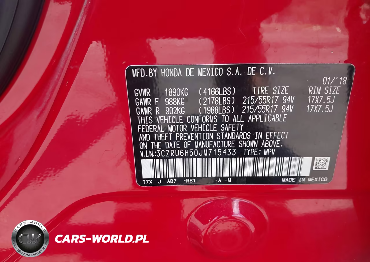 2018 Honda Hr-V Ex VIN:3CZRU6H50JM715433 - 9