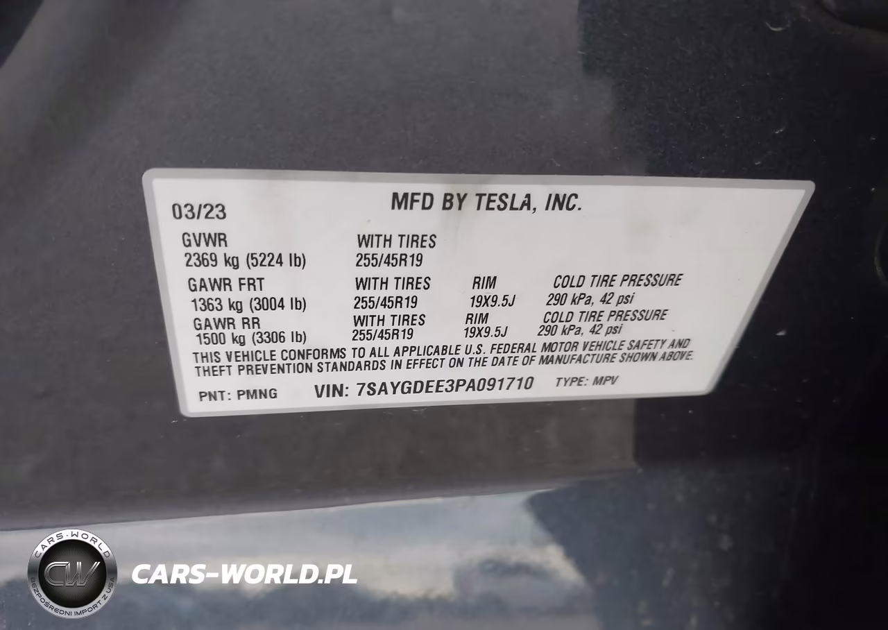 2023 Tesla Model Y Awd-Long Range Dual Motor All-Wheel Drive VIN:7SAYGDEE3PA091710 - 9