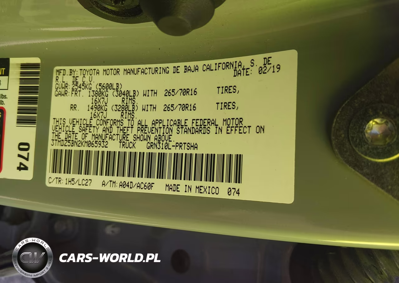2019 Toyota Tacoma Trd Off Road VIN:3TMDZ5BN2KM065932 - 9