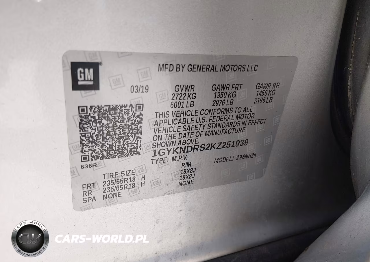 2019 Cadillac Xt5 Luxury VIN:1GYKNDRS2KZ251939 - 9