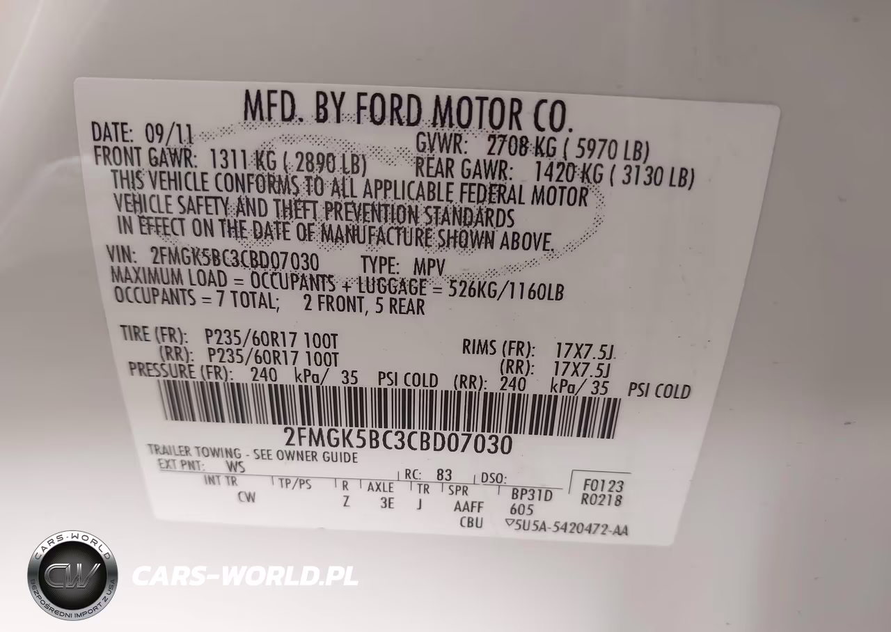 2012 Ford Flex Se VIN:2FMGK5BC3CBD07030 - 9