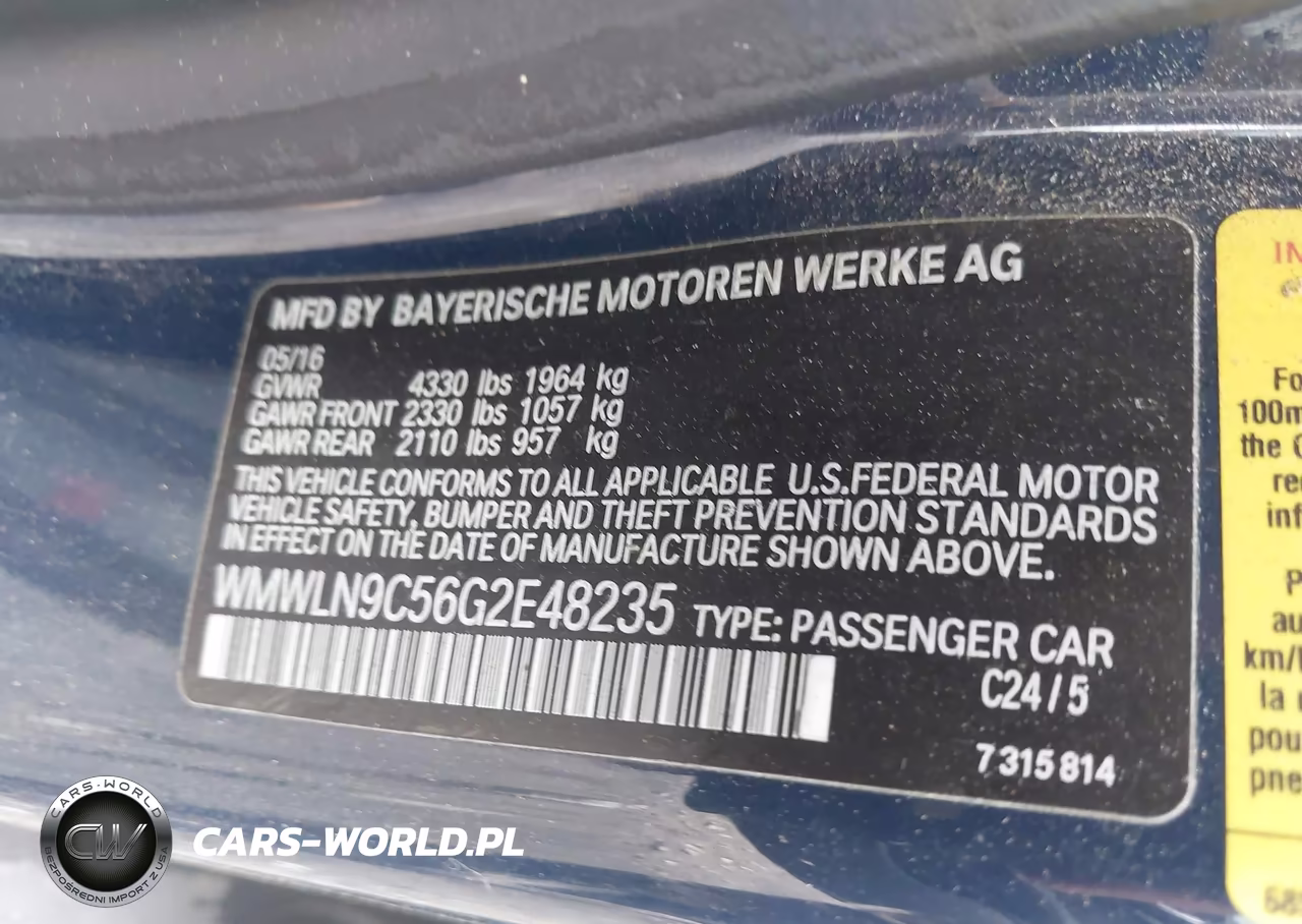 2016 Mini Clubman Cooper S VIN:WMWLN9C56G2E48235 - 9