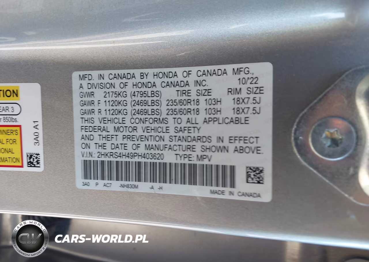 2023 Honda Cr-V Ex Awd VIN:2HKRS4H49PH403620 - 9