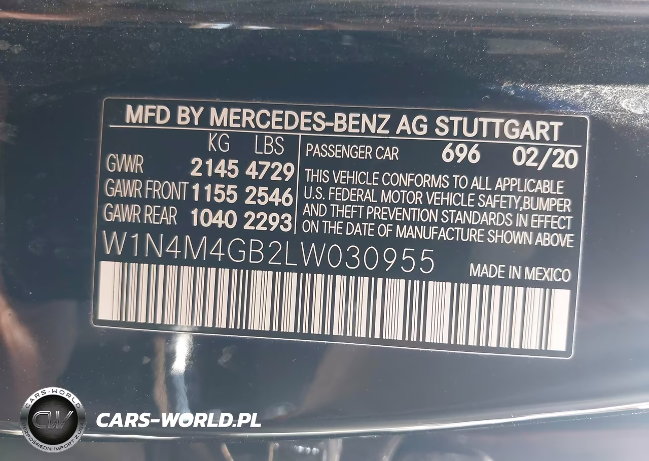 2020 Mercedes-Benz Glb 250 VIN:W1N4M4GB2LW030955 - 9