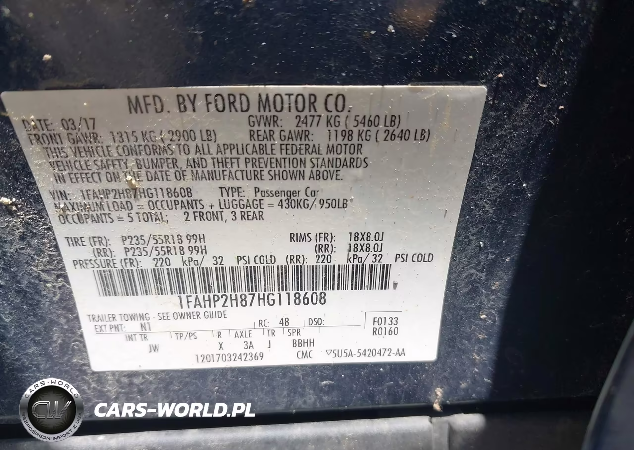 2017 Ford Taurus Sel VIN:1FAHP2H87HG118608 - 9
