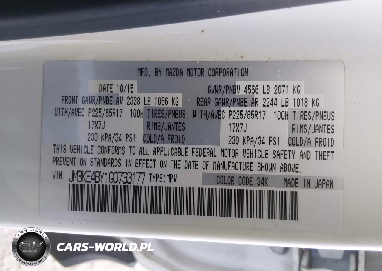 2016 Mazda Cx-5 Sport VIN:JM3KE4BY1G0733177 - 9