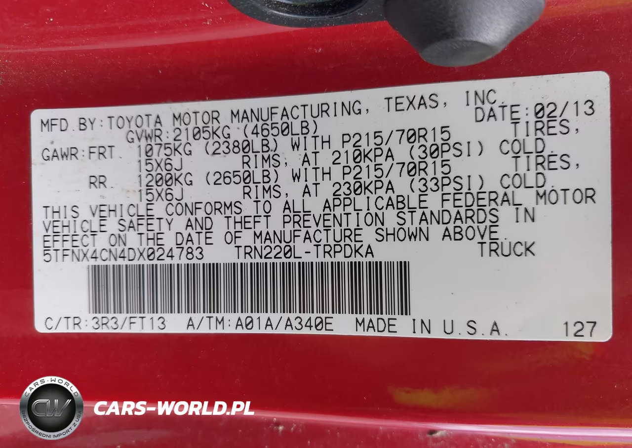 2013 Toyota Tacoma VIN:5TFNX4CN4DX024783 - 9