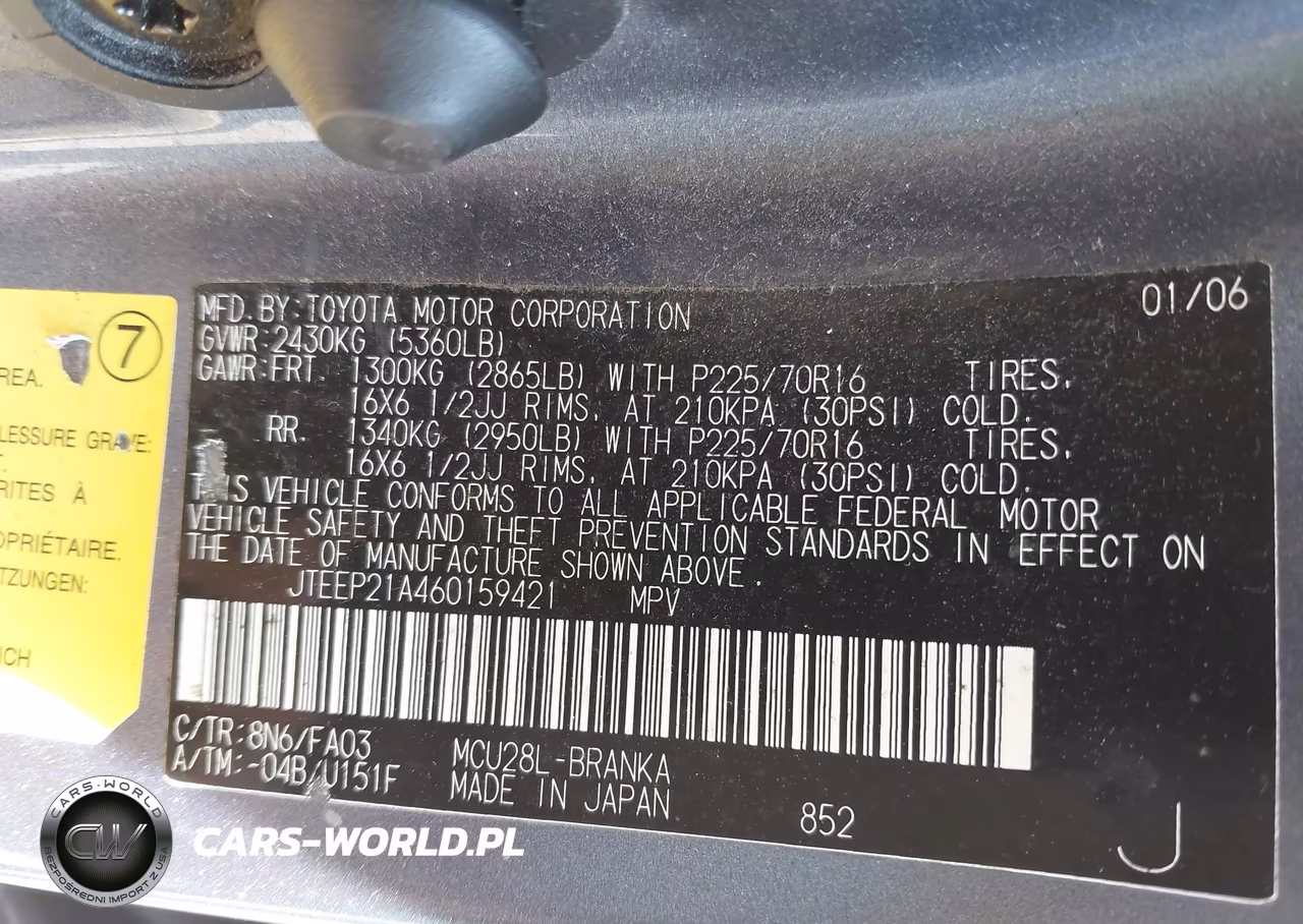 2006 Toyota Highlander V6 VIN:JTEEP21A460159421 - 9