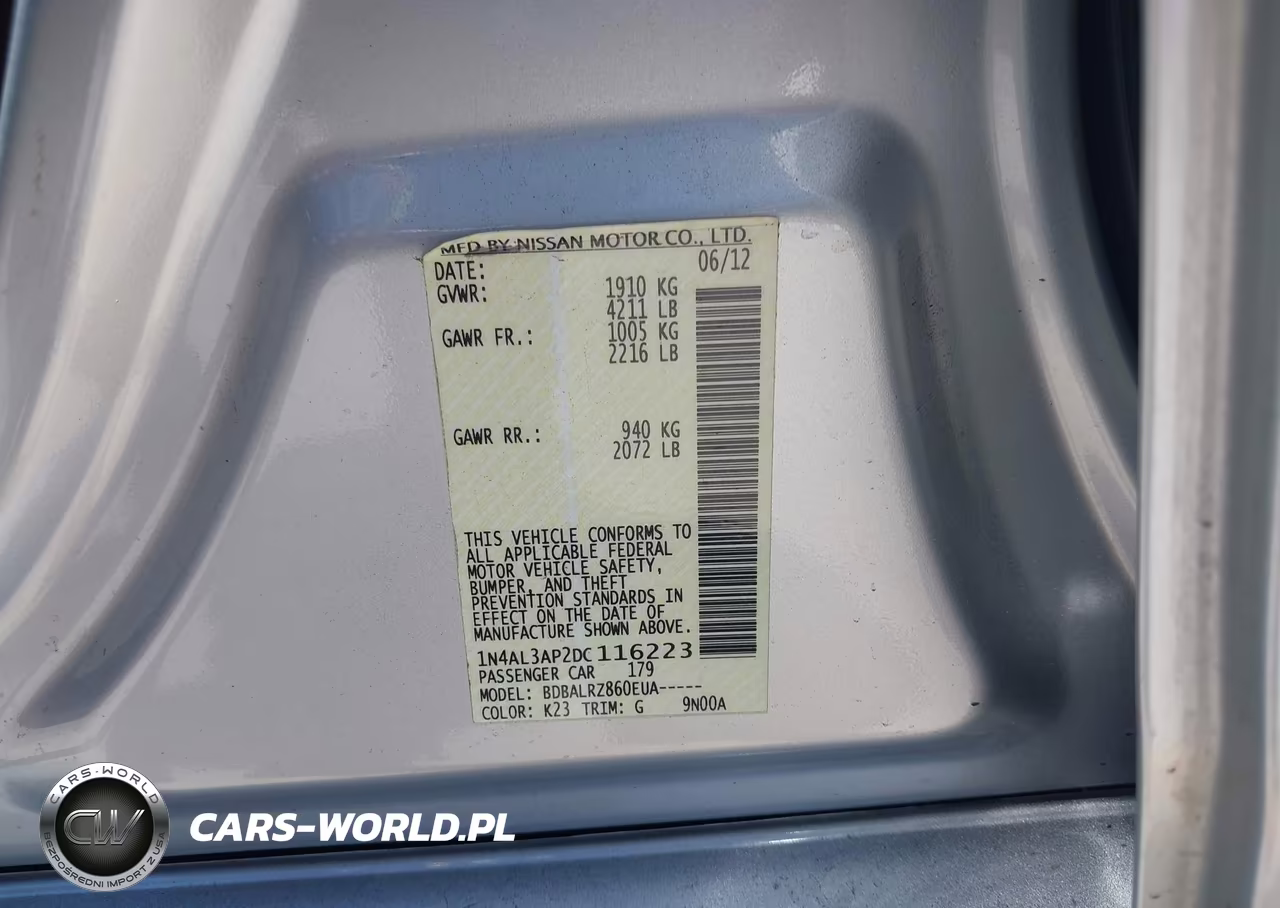 2013 Nissan Altima 2.5 S VIN:1N4AL3AP2DC116223 - 9