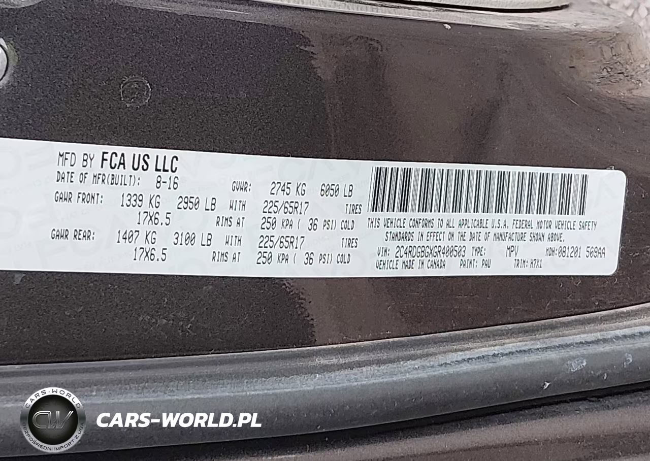 2016 Dodge Grand Caravan Se VIN:2C4RDGBGXGR400503 - 9