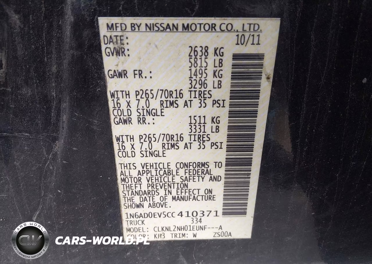 2012 Nissan Frontier Sv VIN:1N6AD0EV5CC410371 - 9