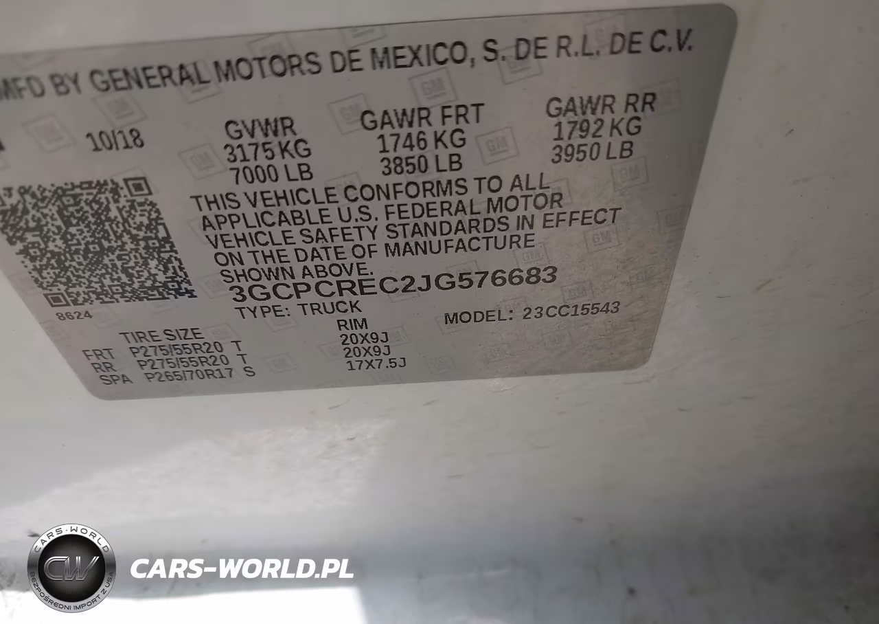 2018 Chevrolet Silverado 1500 Lt VIN:3GCPCREC2JG576683 - 9