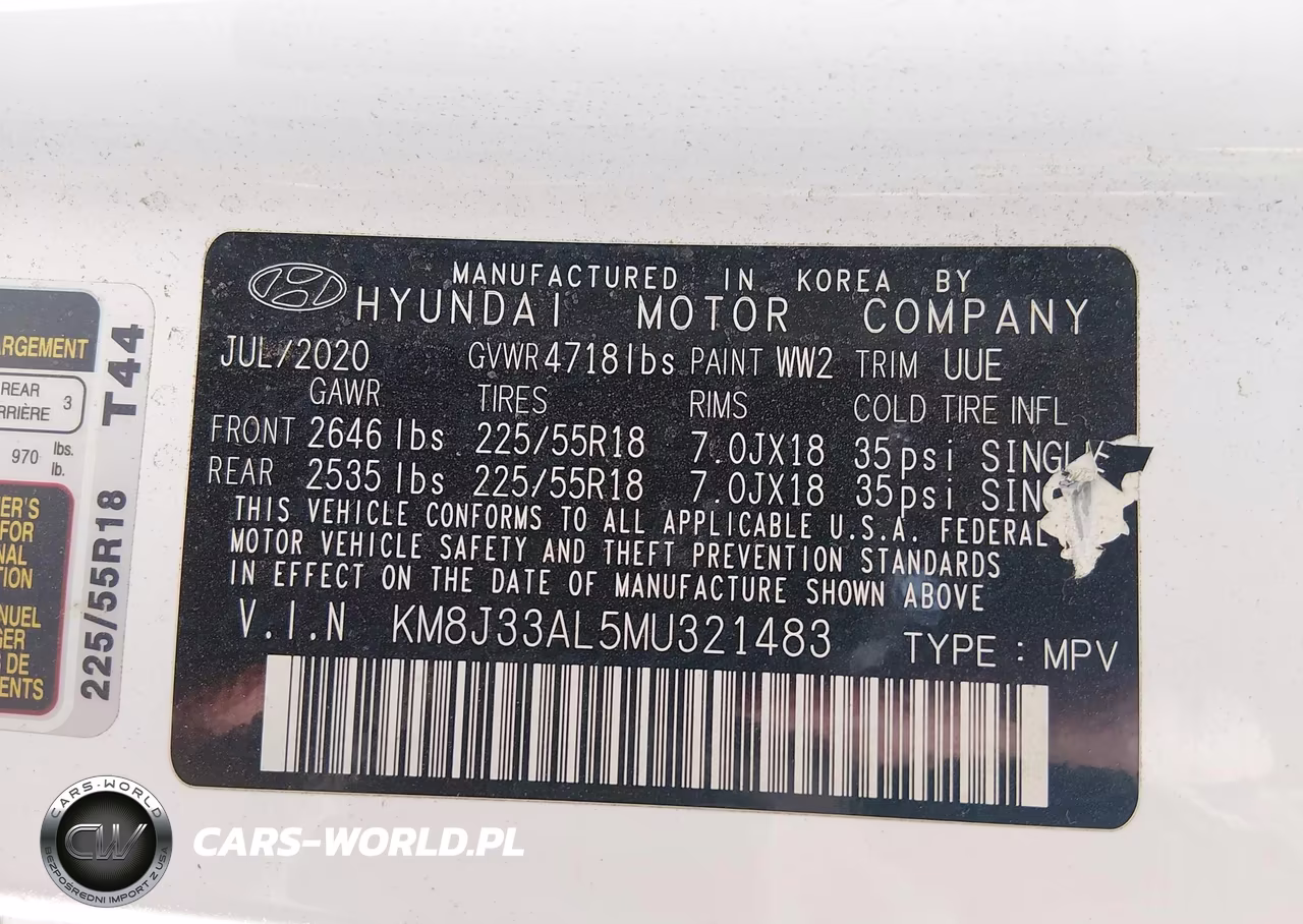2021 Hyundai Tucson Sel VIN:KM8J33AL5MU321483 - 9