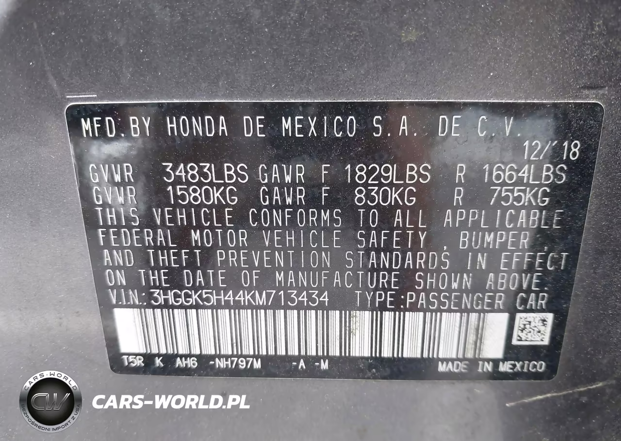 2019 Honda Fit Lx VIN:3HGGK5H44KM713434 - 9