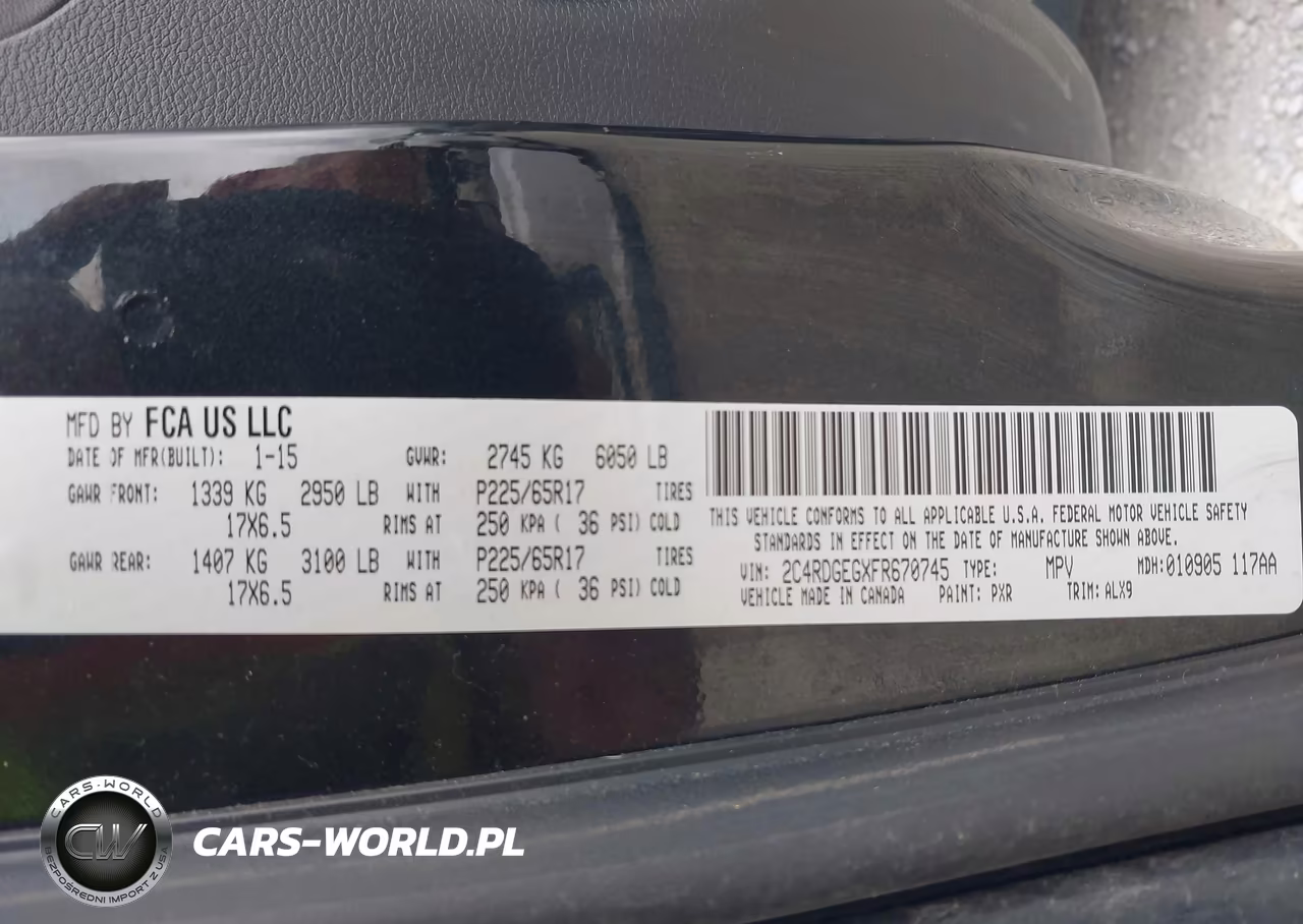 2015 Dodge Grand Caravan R-T VIN:2C4RDGEGXFR670745 - 9