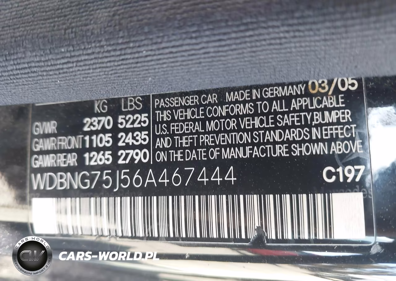 2006 Mercedes-Benz S 500 VIN:WDBNG75J56A467444 - 9
