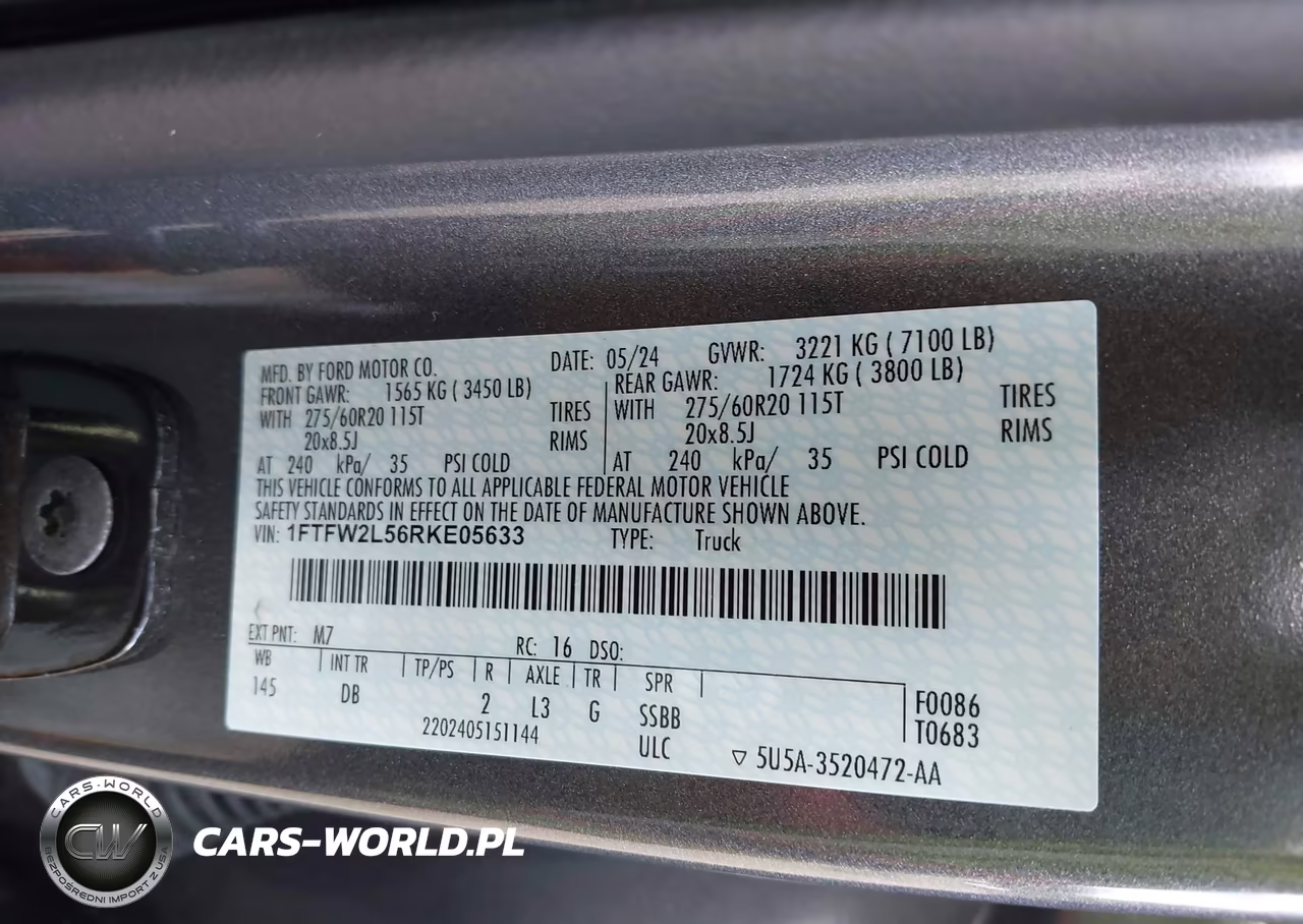 2024 Ford F-150 Stx VIN:1FTFW2L56RKE05633 - 9