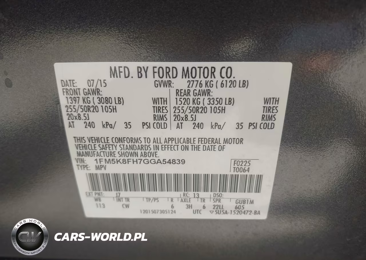 2016 Ford Explorer Limited VIN:1FM5K8FH7GGA54839 - 9