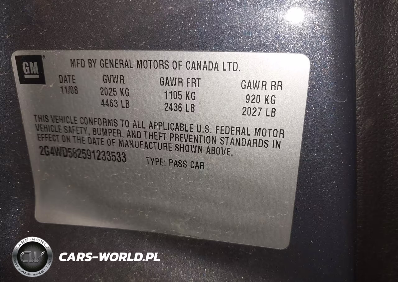 2009 Buick Lacrosse Cxl VIN:2G4WD582591233533 - 9