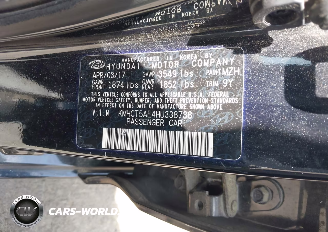 2017 Hyundai Accent Se VIN:KMHCT5AE4HU338738 - 9
