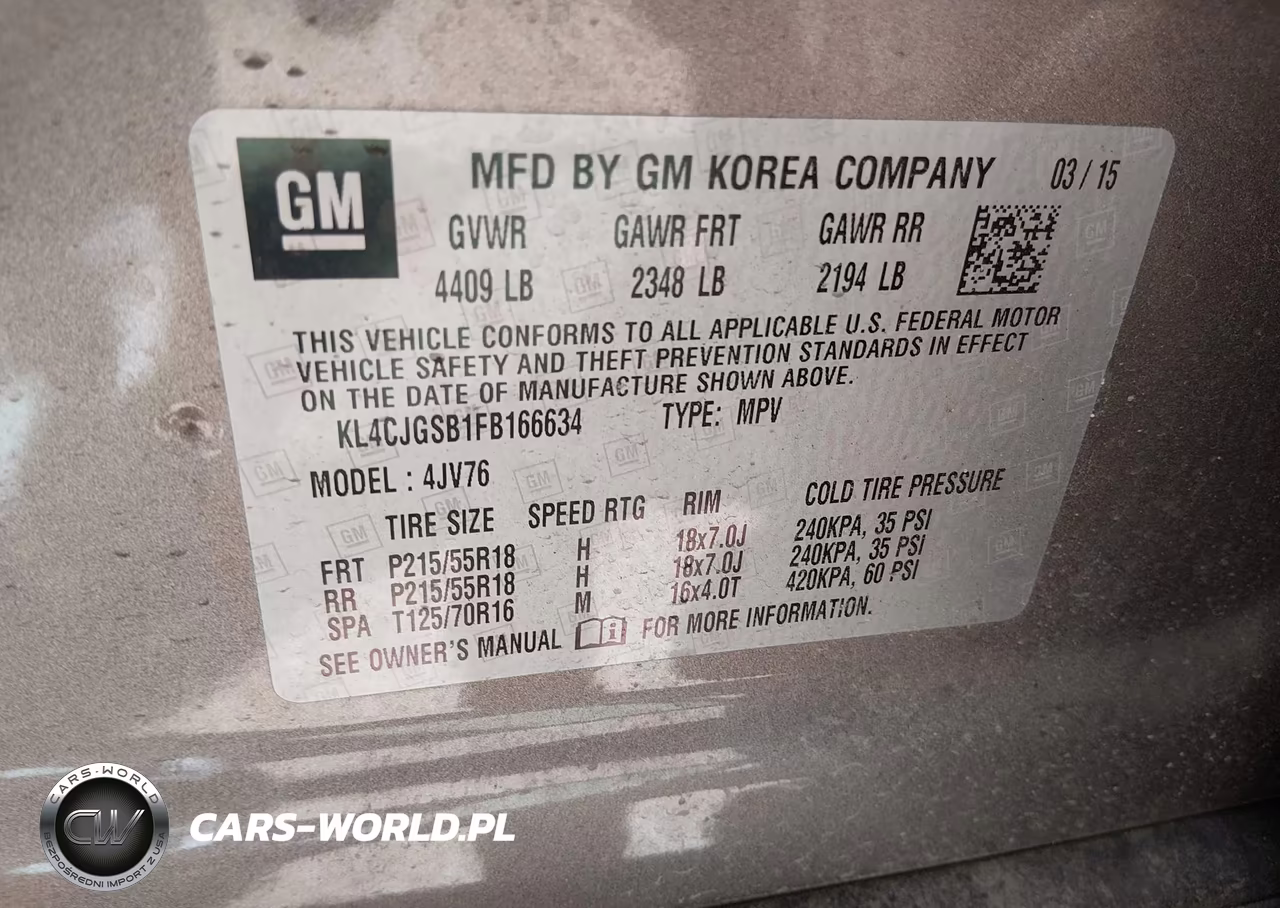 2015 Buick Encore Leather VIN:KL4CJGSB1FB166634 - 9