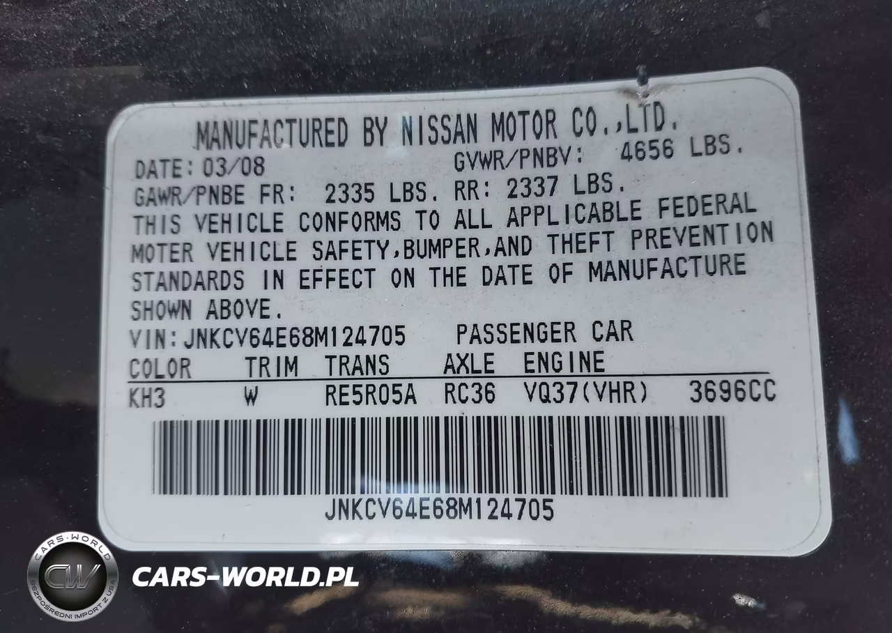 2008 Infiniti G37 Journey VIN:JNKCV64E68M124705 - 9