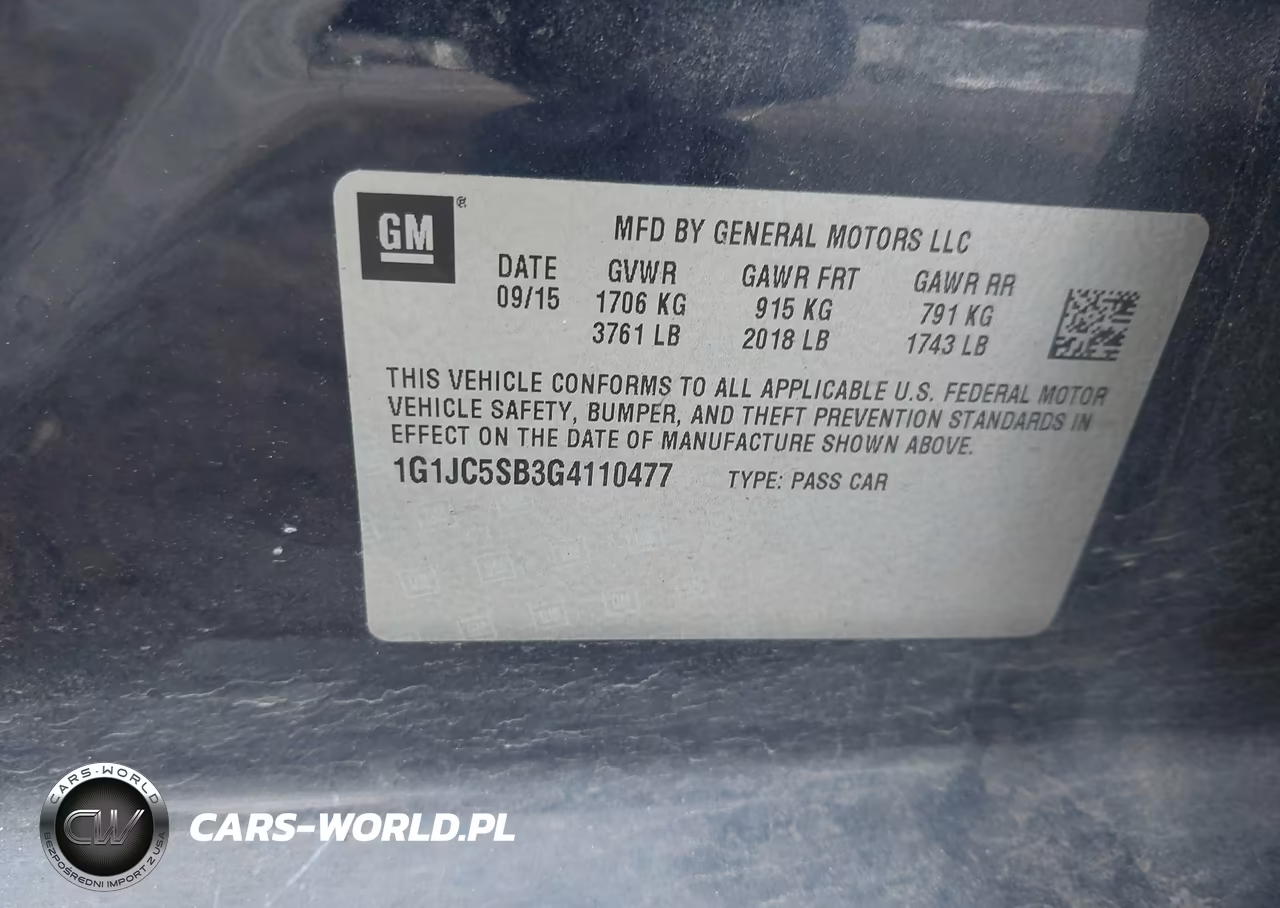 2016 Chevrolet Sonic Lt Auto VIN:1G1JC5SB3G4110477 - 9