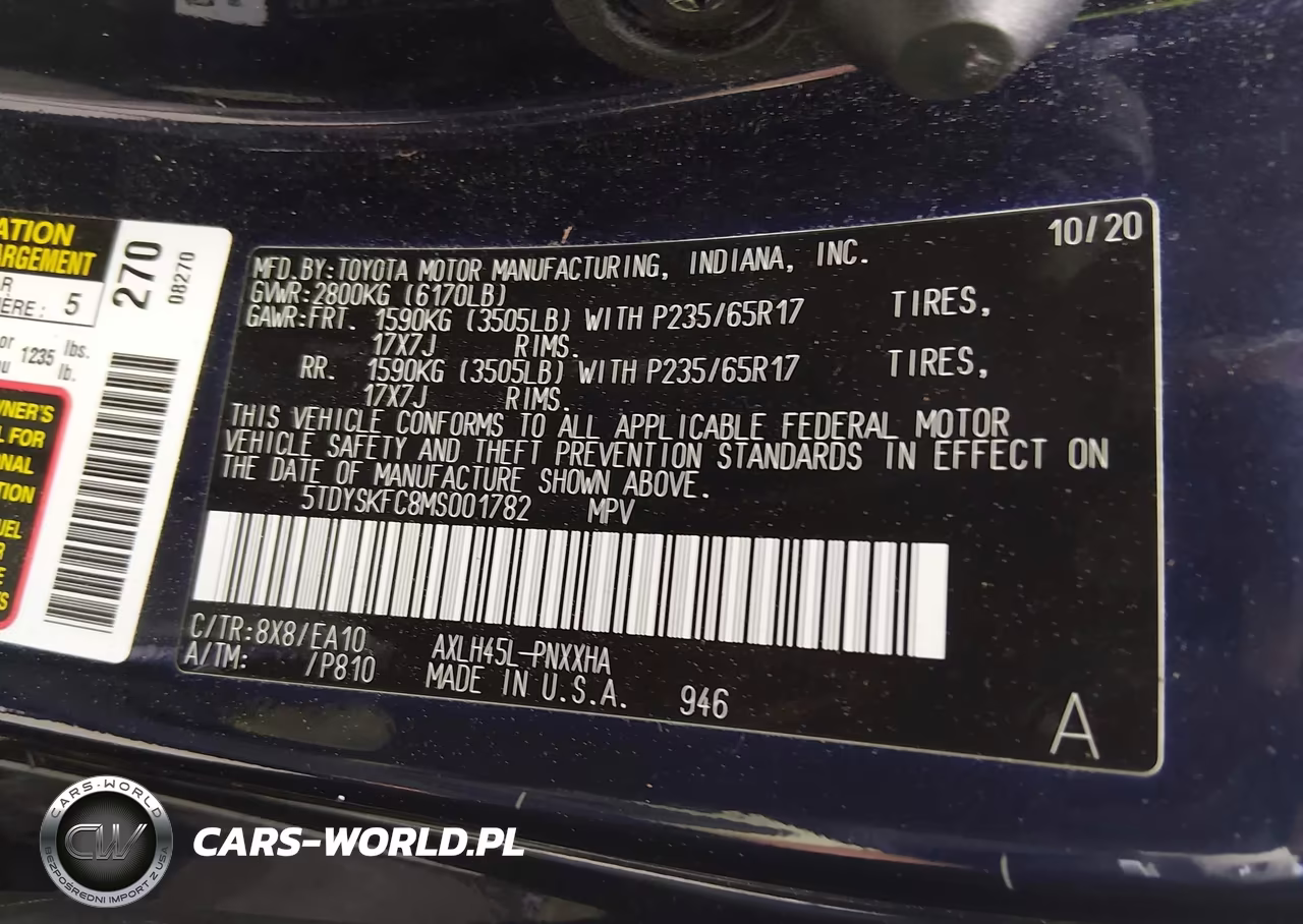 2021 Toyota Sienna Xle VIN:5TDYSKFC8MS001782 - 9
