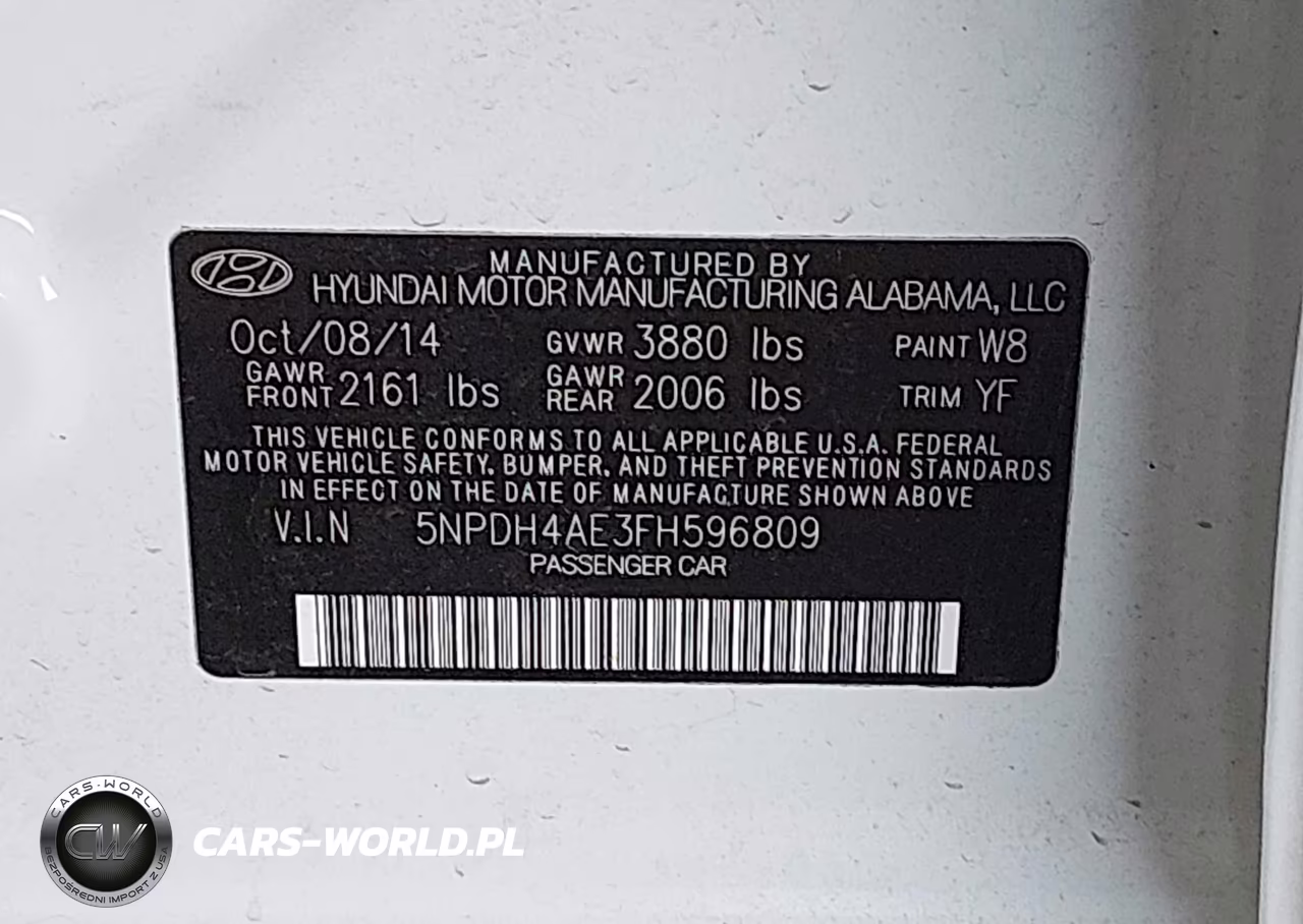 2015 Hyundai Elantra Se VIN:5NPDH4AE3FH596809 - 9