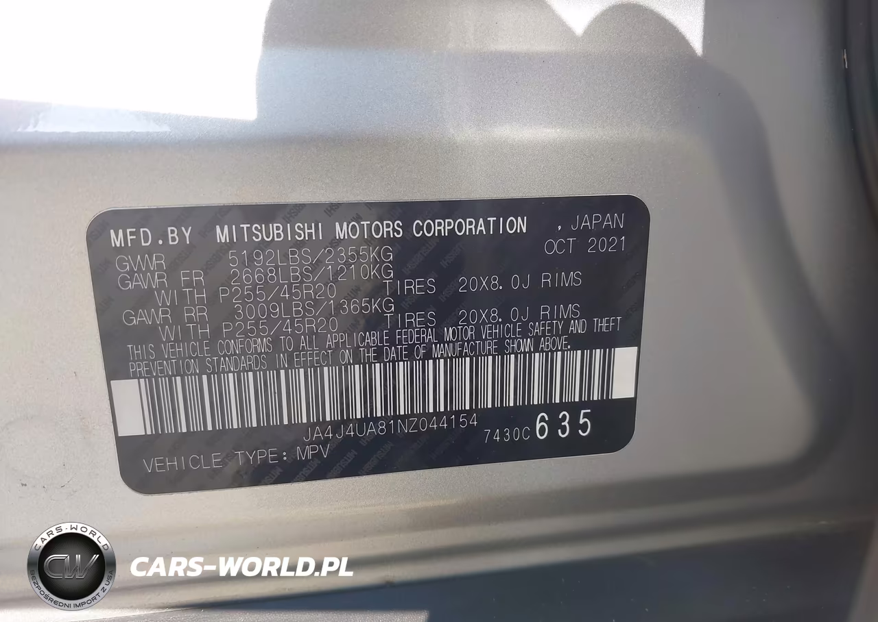 2022 Mitsubishi Outlander Se 2.5 S-Awc VIN:JA4J4UA81NZ044154 - 9