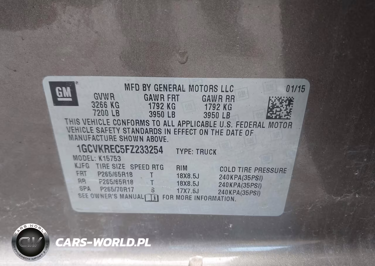 2015 Chevrolet Silverado 1500 Lt VIN:1GCVKREC5FZ233254 - 9