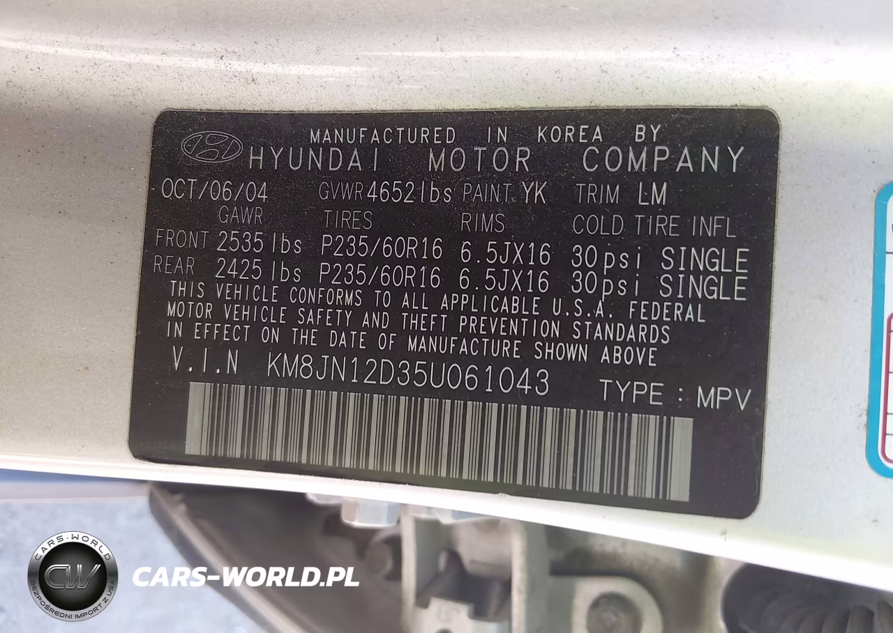 2005 Hyundai Tucson Gls-Lx VIN:KM8JN12D35U061043 - 9