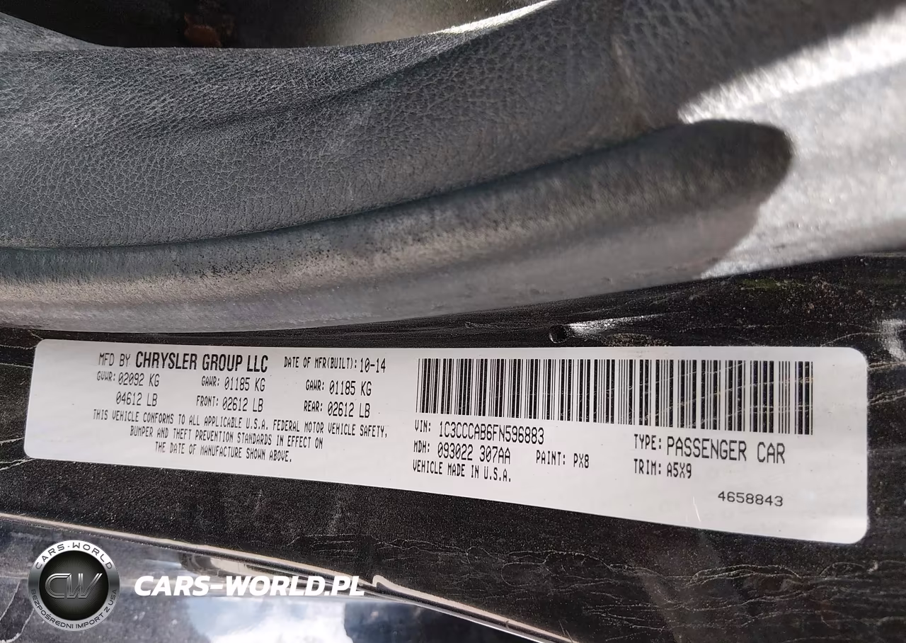2015 Chrysler 200 Limited VIN:1C3CCCAB6FN596883 - 9