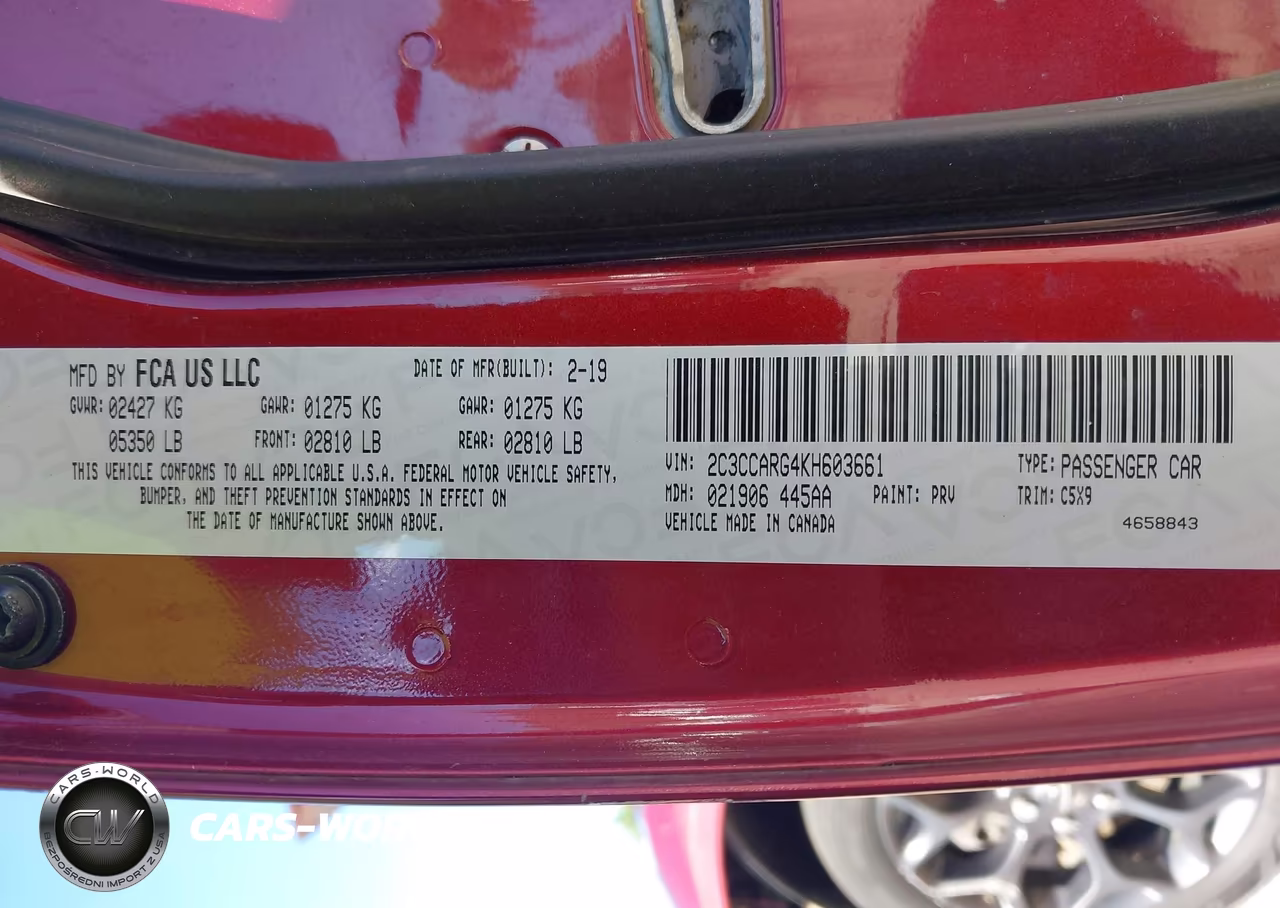 2019 Chrysler 300 Touring Awd VIN:2C3CCARG4KH603661 - 9