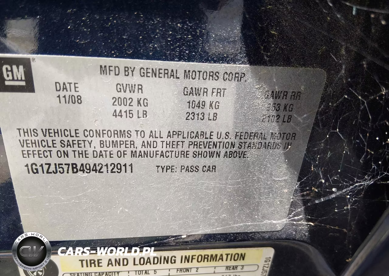 2009 Chevrolet Malibu Lt VIN:1G1ZJ57B494212911 - 9