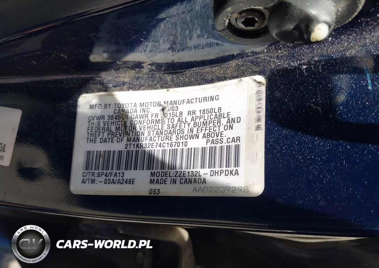 2004 Toyota Matrix Standard VIN:2T1KR32E74C167010 - 9