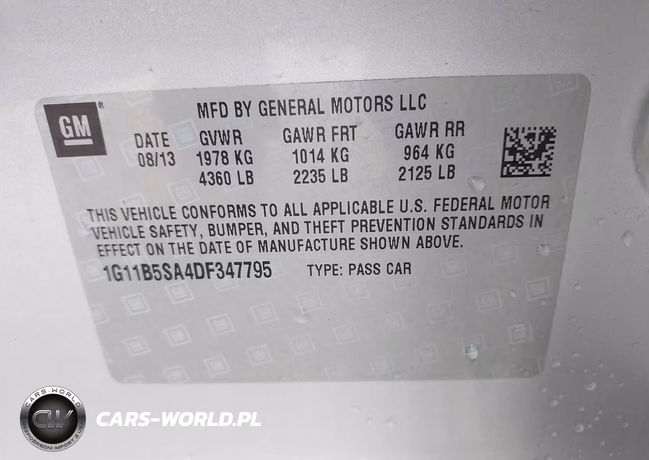 2013 Chevrolet Malibu 1Ls VIN:1G11B5SA4DF347795 - 9