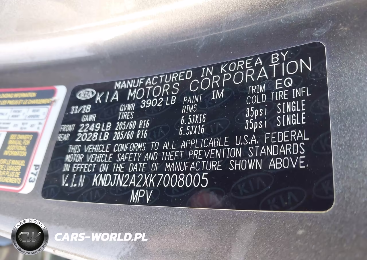 2019 Kia Soul VIN:KNDJN2A2XK7008005 - 9