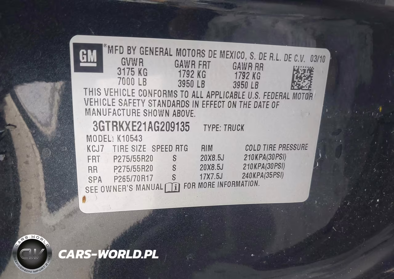 2010 GMC Sierra 1500 Denali VIN:3GTRKXE21AG209135 - 9