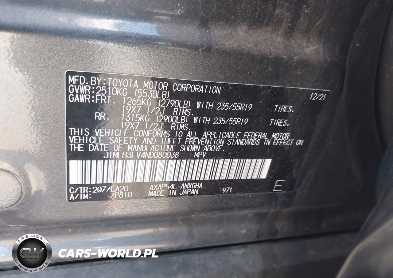 2022 Toyota Rav4 Prime Xse VIN:JTMFB3FV4ND080038 - 9