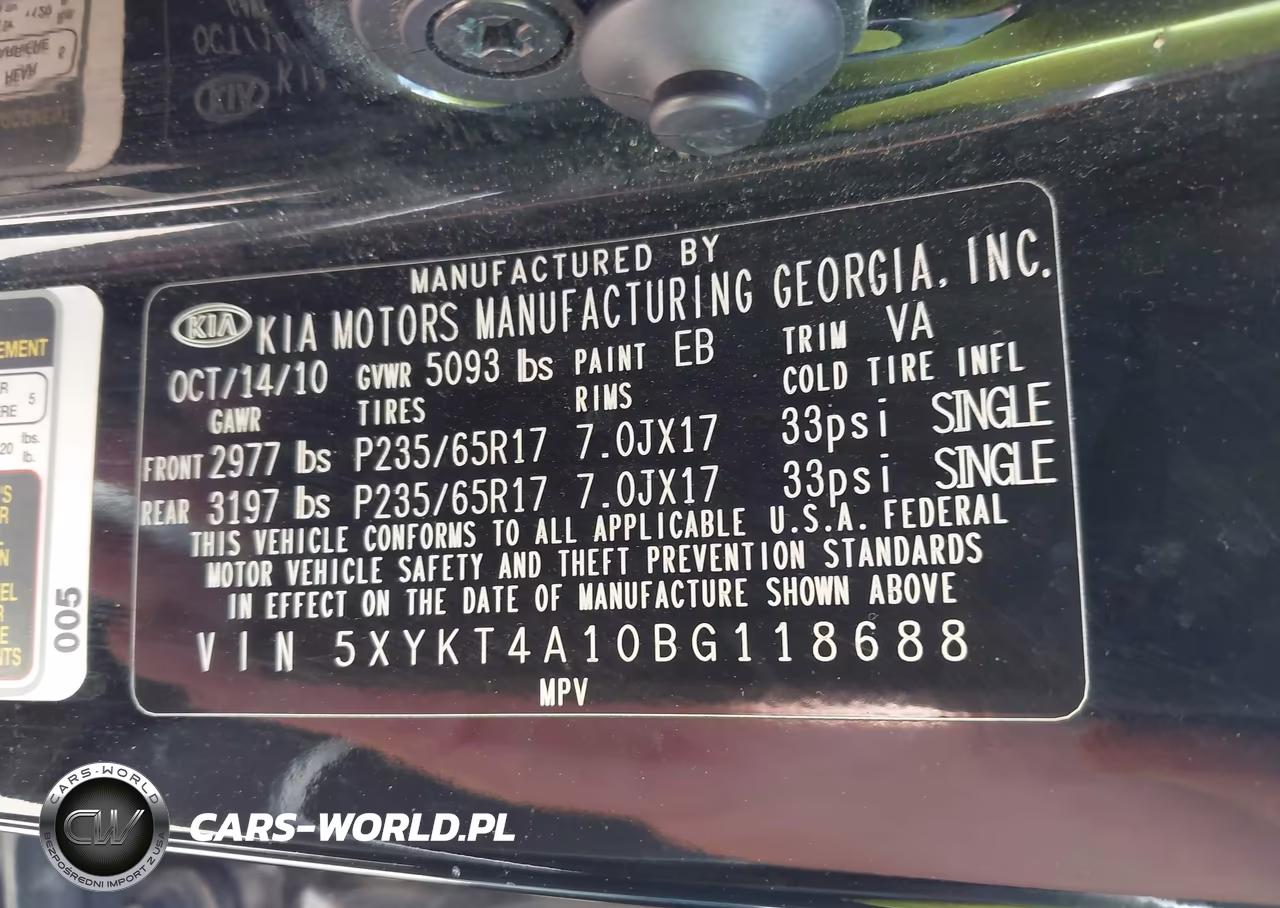 2011 Kia Sorento Lx VIN:5XYKT4A10BG118688 - 9
