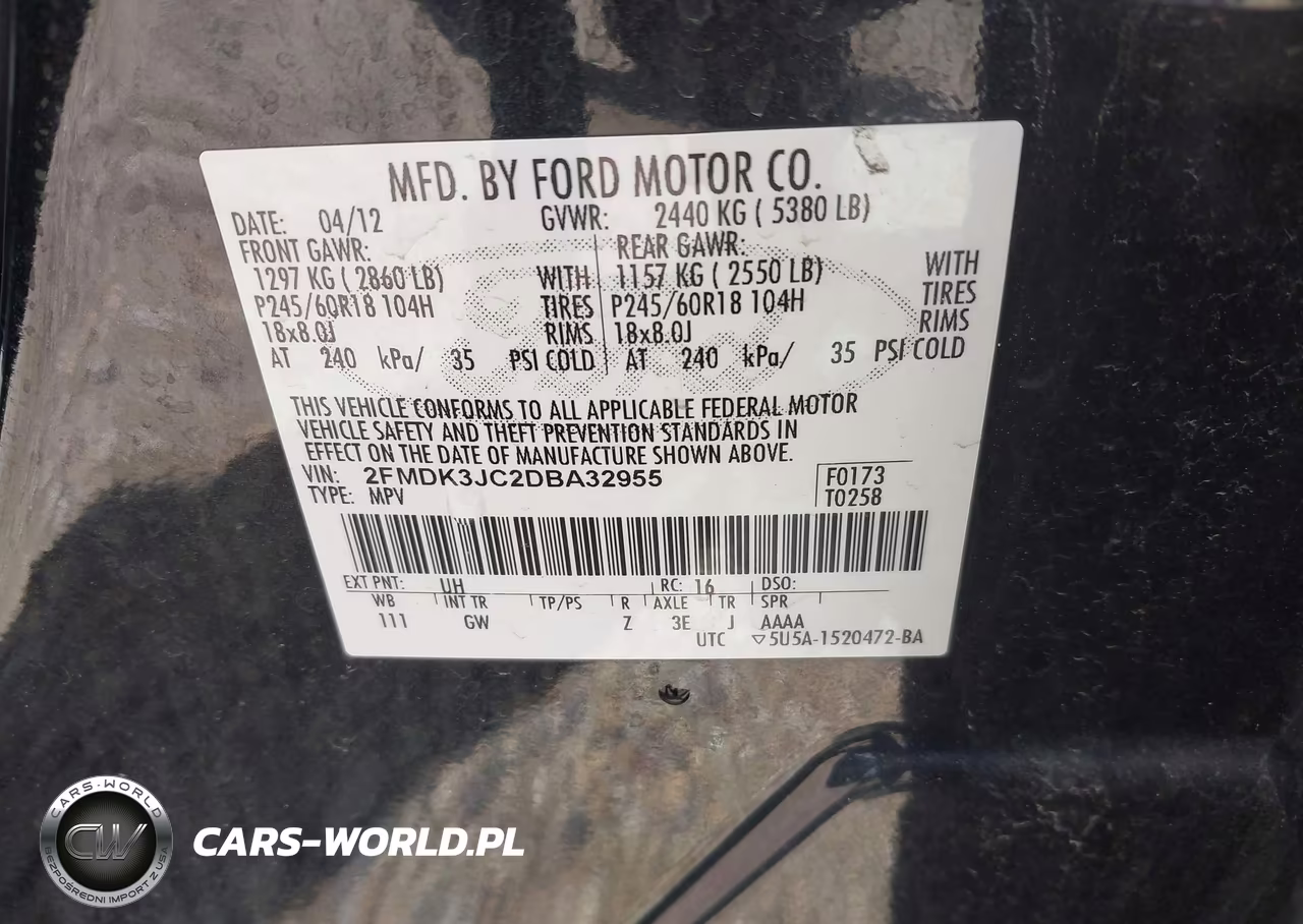 2013 Ford Edge Sel VIN:2FMDK3JC2DBA32955 - 9