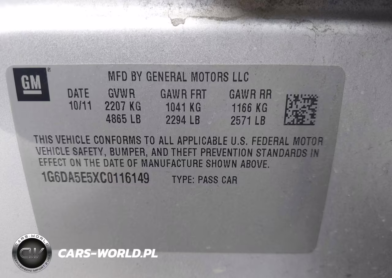 2012 Cadillac Cts Standard VIN:1G6DA5E5XC0116149 - 9